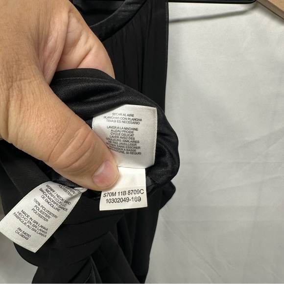 Jones Wear Black Tiered Chiffon Halter Dress Size 14 - Picture 6 of 6